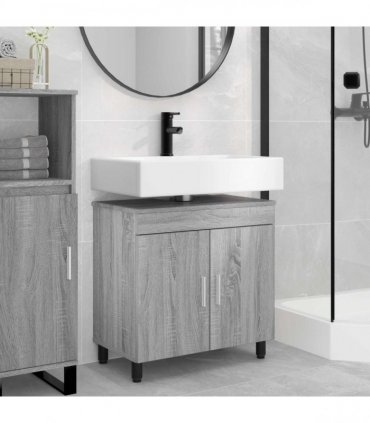 vidaXL Bathroom Vanity Unit Grey Sonoma 60 x 35 x 60 cm — V0672169439