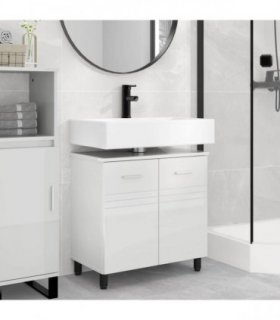 vidaXL Bathroom Vanity Unit High Gloss White 60 x 35 x 60 cm — V0672169442