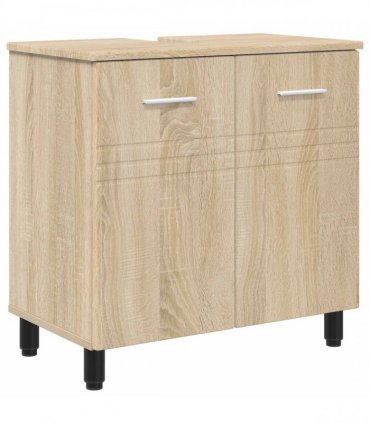 vidaXL Bathroom Vanity Unit Sonoma Oak 60 x 35 x 60 cm Engineered Wood — V0672169445