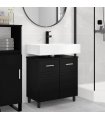 vidaXL Bathroom Vanity Unit Black 60 x 35 x 60 cm Engineered Wood — V0672169446