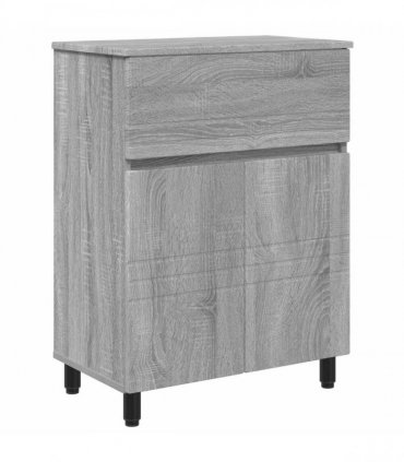 vidaXL Bathroom Vanity Unit Grey Sonoma 60 x 35 x 80 cm