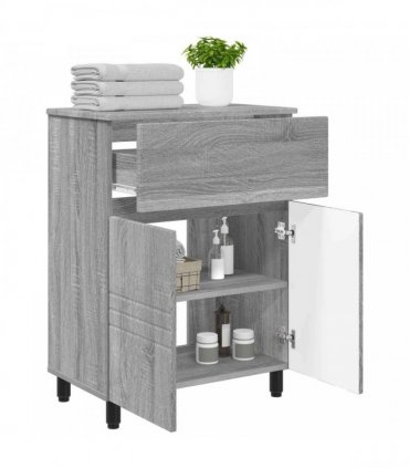 vidaXL Bathroom Vanity Unit Grey Sonoma 60 x 35 x 80 cm