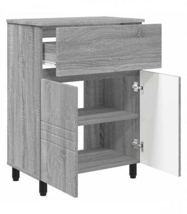 vidaXL Bathroom Vanity Unit Grey Sonoma 60 x 35 x 80 cm