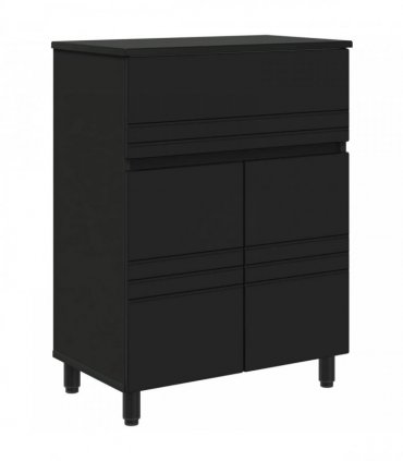 vidaXL Bathroom Vanity Unit Black 60 x 35 x 80 cm Engineered Wood