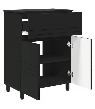 vidaXL Bathroom Vanity Unit Black 60 x 35 x 80 cm Engineered Wood