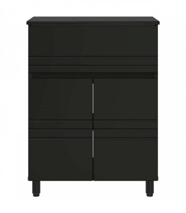 vidaXL Bathroom Vanity Unit Black 60 x 35 x 80 cm Engineered Wood