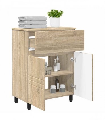 vidaXL Bathroom Vanity Unit Sonoma Oak 60 x 35 x 80 cm Engineered Wood