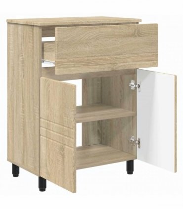 vidaXL Bathroom Vanity Unit Sonoma Oak 60 x 35 x 80 cm Engineered Wood