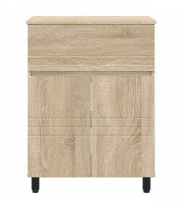 vidaXL Bathroom Vanity Unit Sonoma Oak 60 x 35 x 80 cm Engineered Wood