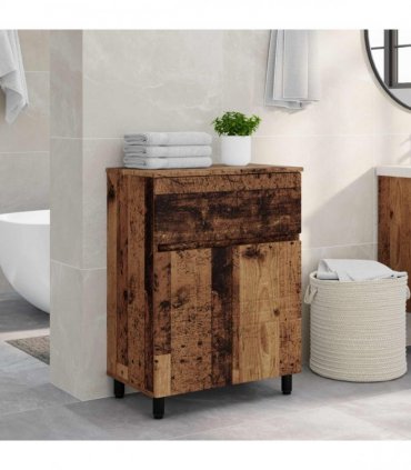 vidaXL Bathroom Vanity Unit Old Wood 60 x 35 x 80 cm Engineered Wood