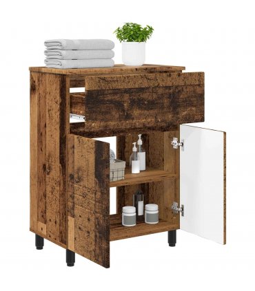 vidaXL Bathroom Vanity Unit Old Wood 60 x 35 x 80 cm Engineered Wood