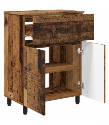 vidaXL Bathroom Vanity Unit Old Wood 60 x 35 x 80 cm Engineered Wood