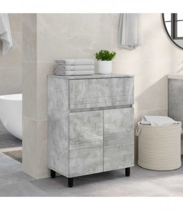vidaXL Bathroom Vanity Unit Concrete Grey 60 x 35 x 80 cm