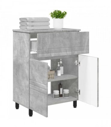 vidaXL Bathroom Vanity Unit Concrete Grey 60 x 35 x 80 cm
