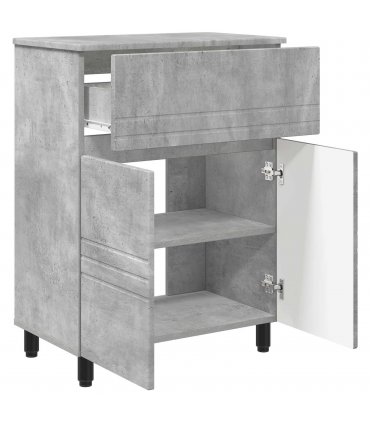 vidaXL Bathroom Vanity Unit Concrete Grey 60 x 35 x 80 cm