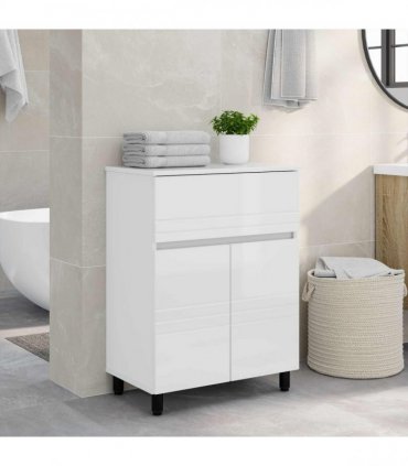 vidaXL Bathroom Vanity Unit High Gloss White 60 x 35 x 80 cm