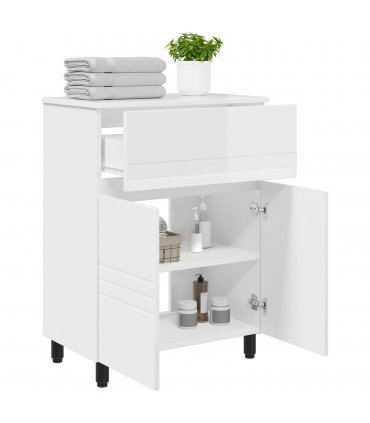 vidaXL Bathroom Vanity Unit High Gloss White 60 x 35 x 80 cm