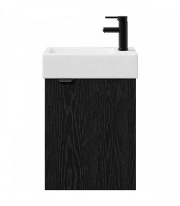 vidaXL Bathroom Vanity Unit with Tap Black Oak 45.5 x 22.5 x 84 cm — Model: Right hand