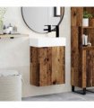 vidaXL Bathroom Vanity Unit with Tap Old Wood 45.5 x 22.5 x 84 cm — Model: Right hand