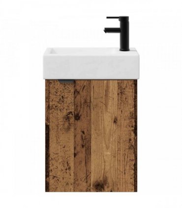 vidaXL Bathroom Vanity Unit with Tap Old Wood 45.5 x 22.5 x 84 cm — Model: Right hand