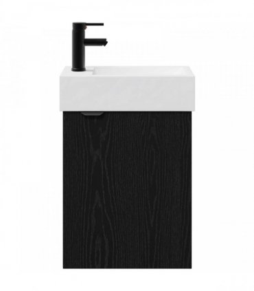vidaXL Bathroom Vanity Unit with Tap Black Oak 45.5 x 22.5 x 84 cm — Model: Left hand