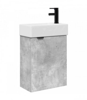 vidaXL Bathroom Vanity Unit with Tap Concrete Grey 45.5 x 22.5 x 84 cm — Model: Right hand