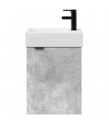 vidaXL Bathroom Vanity Unit with Tap Concrete Grey 45.5 x 22.5 x 84 cm — Model: Right hand