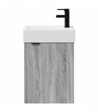 vidaXL Bathroom Vanity Unit with Tap Grey Sonoma 45.5 x 22.5 x 84 cm — Model: Right hand