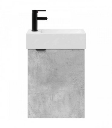 vidaXL Bathroom Vanity Unit with Tap Concrete Grey 45.5 x 22.5 x 84 cm — Model: Left hand