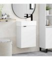 vidaXL Bathroom Vanity Unit with Tap White 45.5 x 22.5 x 84 cm — Model: Right hand