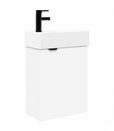 vidaXL Bathroom Vanity Unit with Tap White 45.5 x 22.5 x 84 cm — Model: Left hand