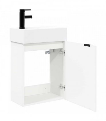 vidaXL Bathroom Vanity Unit with Tap White 45.5 x 22.5 x 84 cm — Model: Left hand