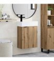 vidaXL Bathroom Vanity Unit with Tap Artisan Oak 45.5 x 22.5 x 84 cm — Model: Left hand
