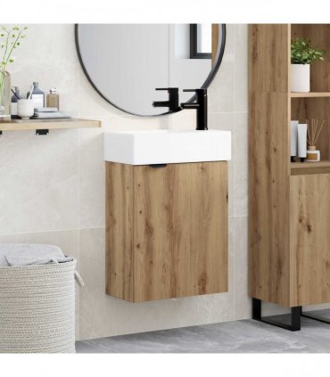 vidaXL Bathroom Vanity Unit with Tap Artisan Oak 45.5 x 22.5 x 84 cm — Model: Right hand