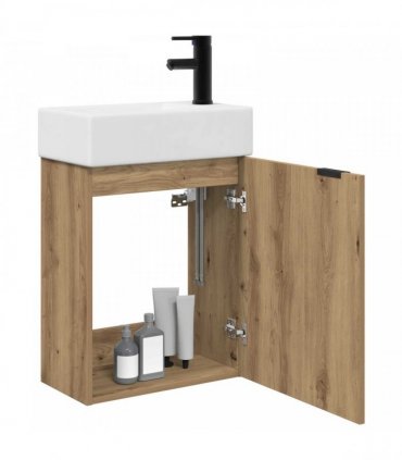 vidaXL Bathroom Vanity Unit with Tap Artisan Oak 45.5 x 22.5 x 84 cm — Model: Right hand