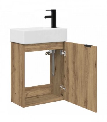 vidaXL Bathroom Vanity Unit with Tap Artisan Oak 45.5 x 22.5 x 84 cm — Model: Right hand