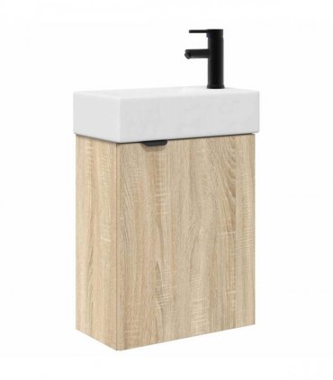 vidaXL Bathroom Vanity Unit with Tap Sonoma Oak 45.5 x 22.5 x 84 cm — Model: Right hand