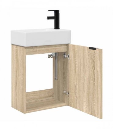 vidaXL Bathroom Vanity Unit with Tap Sonoma Oak 45.5 x 22.5 x 84 cm — Model: Right hand