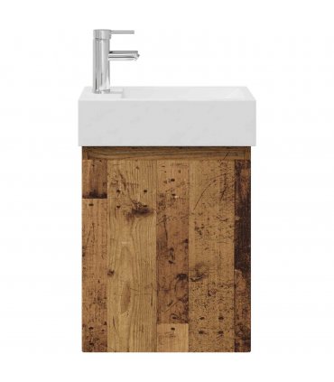 vidaXL Bathroom Vanity Unit with Tap Old Wood 45.5 x 22.5 x 84 cm — Model: with left faucet