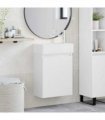 vidaXL Bathroom Vanity Unit with Tap White 45.5 x 22.5 x 84 cm — Model: with right faucet