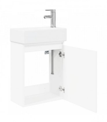 vidaXL Bathroom Vanity Unit with Tap White 45.5 x 22.5 x 84 cm — Model: with right faucet