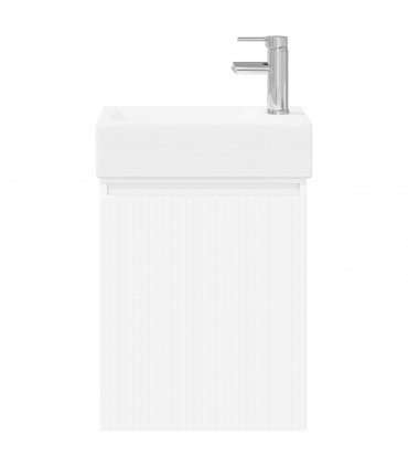 vidaXL Bathroom Vanity Unit with Tap White 45.5 x 22.5 x 84 cm — Model: with right faucet