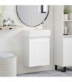 vidaXL Bathroom Vanity Unit with Tap White 45.5 x 22.5 x 84 cm — Model: with right faucet — V0672169507