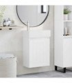 vidaXL Bathroom Vanity Unit with Tap White 45.5 x 25.5 x 84 cm — Model: with left faucet