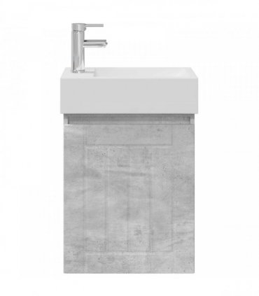 vidaXL Bathroom Vanity Unit with Tap Concrete Grey 45.5 x 25.5 x 84 cm — Model: with left faucet