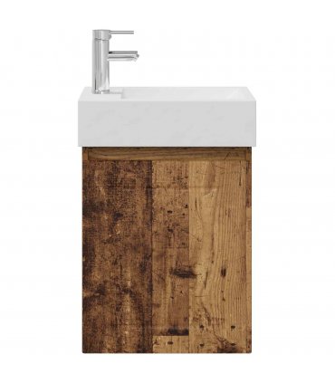 vidaXL Bathroom Vanity Unit with Tap Old Wood 45.5 x 25.5 x 84 cm — Model: with left faucet