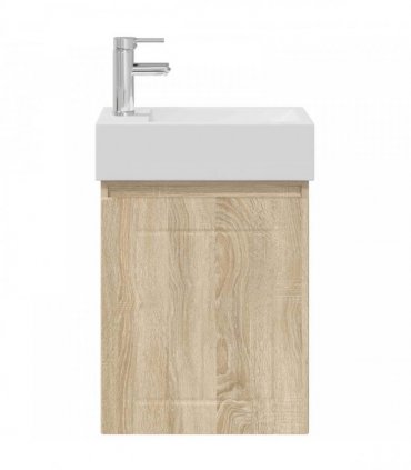 vidaXL Bathroom Vanity Unit with Tap Sonoma Oak 45.5 x 25.5 x 84 cm — Model: with left faucet