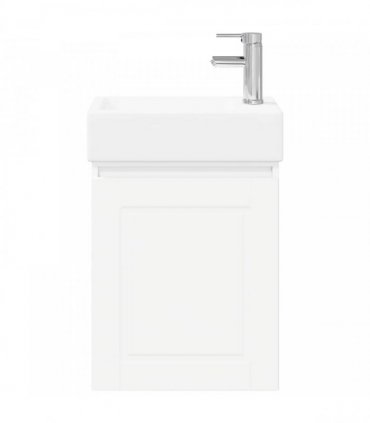vidaXL Bathroom Vanity Unit with Tap White 45.5 x 22.5 x 84 cm — Model: with right faucet — V0672169527