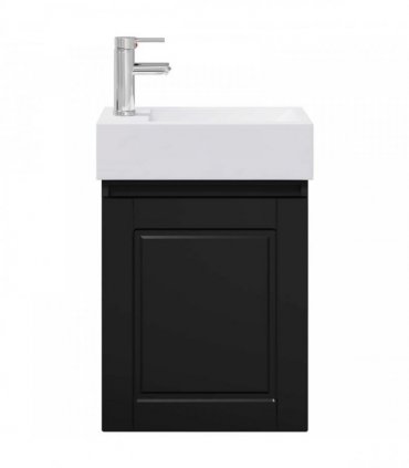 vidaXL Bathroom Vanity Unit with Tap Black 45.5 x 22.5 x 84 cm — Model: with left faucet — V0672169528