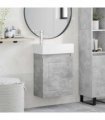 vidaXL Bathroom Vanity Unit with Tap Concrete Grey 45.5 x 22.5 x 84 cm — Model: with left faucet — V0672169530